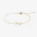 Armband dam 9k guld infinitysymbol - 16-19cm