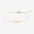 Armband dam 9k guld infinitysymbol - 16-19cm