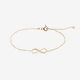 Armband dam 9k guld infinitysymbol - 16-19cm