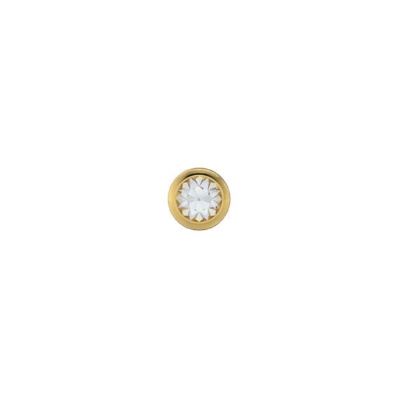 STUDEX - 1st guldpläterat örhänge, kristall, 2mm