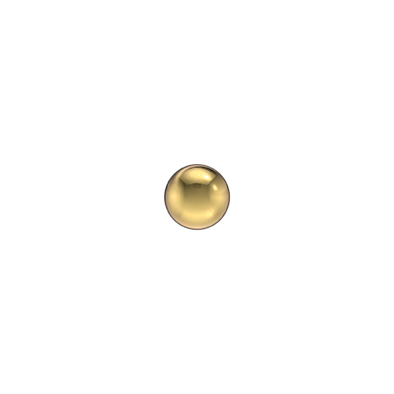 STUDEX - 1st guldpläterat örhänge, kula 3mm.