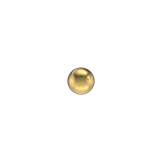 STUDEX - 1st guldpläterat örhänge - studs, kula, 3 mm