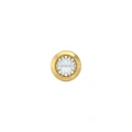 STUDEX - 1st guldpläterat örhänge, bezelinf. Kubisk Zirkonia, 3mm