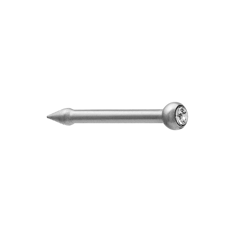 STUDEX - 1st näspiercing, titan, kristall 2mm