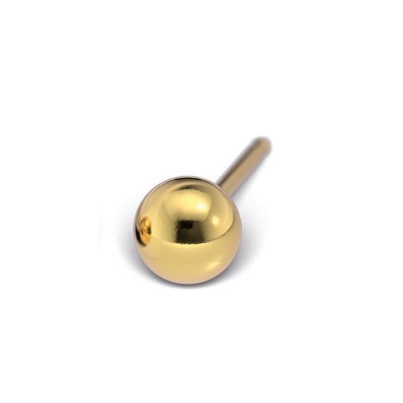 STUDEX - 1st guldpläterat örhänge, kula 4mm