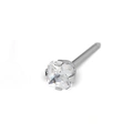 STUDEX - 1st örhänge kirurgiskt stål, Kubisk Zirkonia 3x3mm