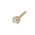 STUDEX - 1st örhänge 9k guld, Kubisk Zirkonia, 3mm