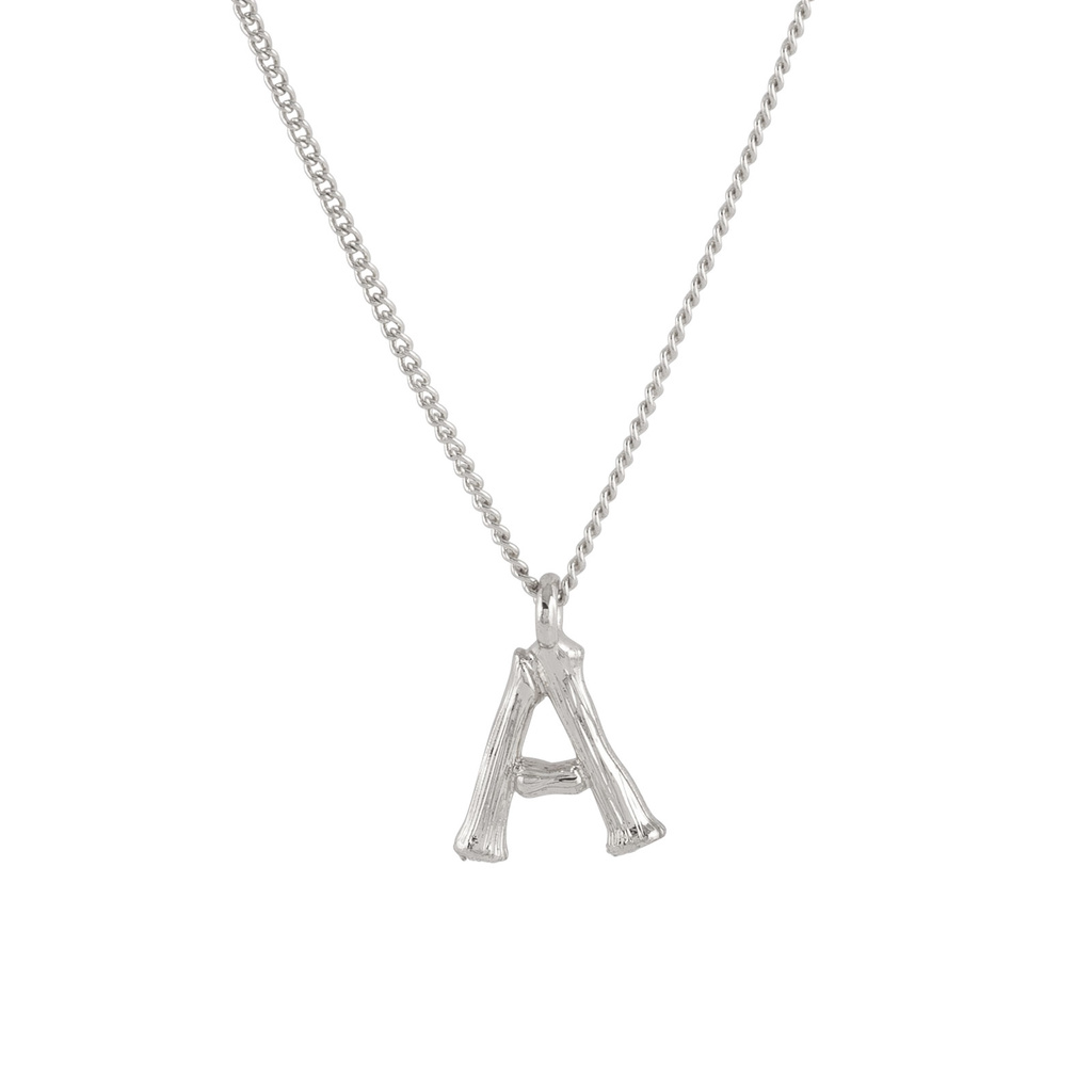 Halsband med bokstäver a-z Silver