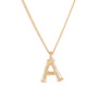 Halsband med bokstäver a-z Guld