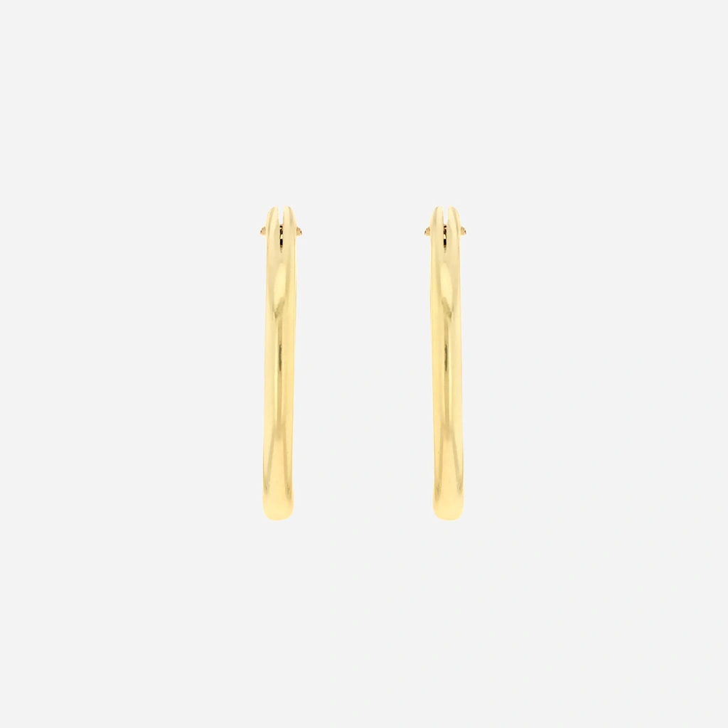 Örhängen 9k guld - rörformade hoops 18 mm
