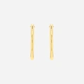 Örhängen 9k guld - rörformade hoops 18 mm