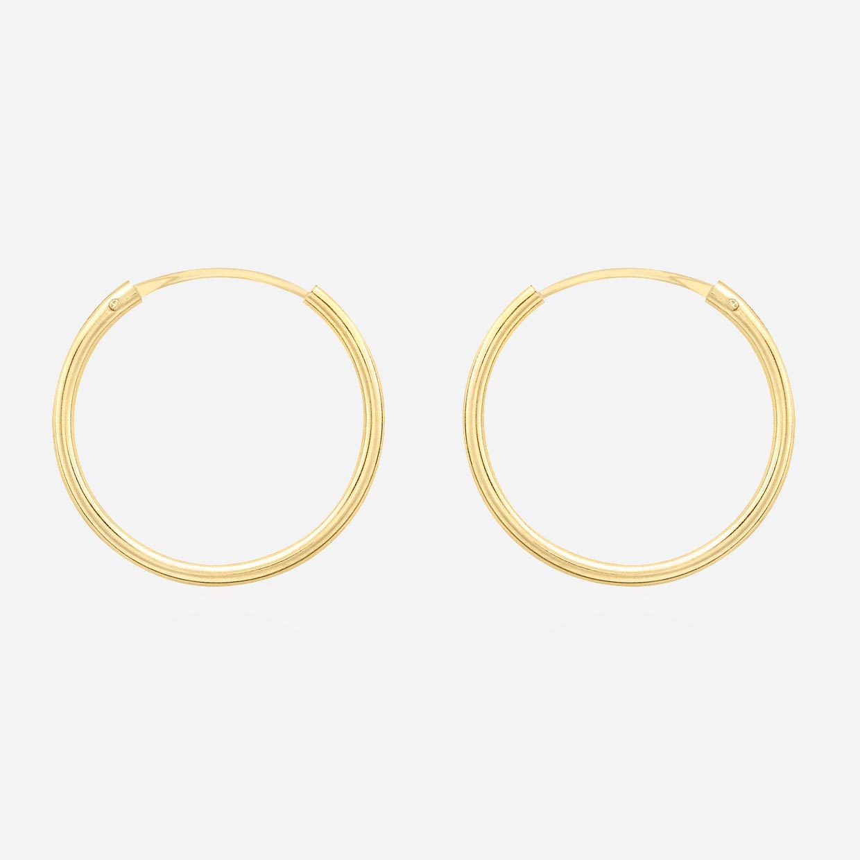 Örhängen 9k guld - rörformade hoops 18 mm