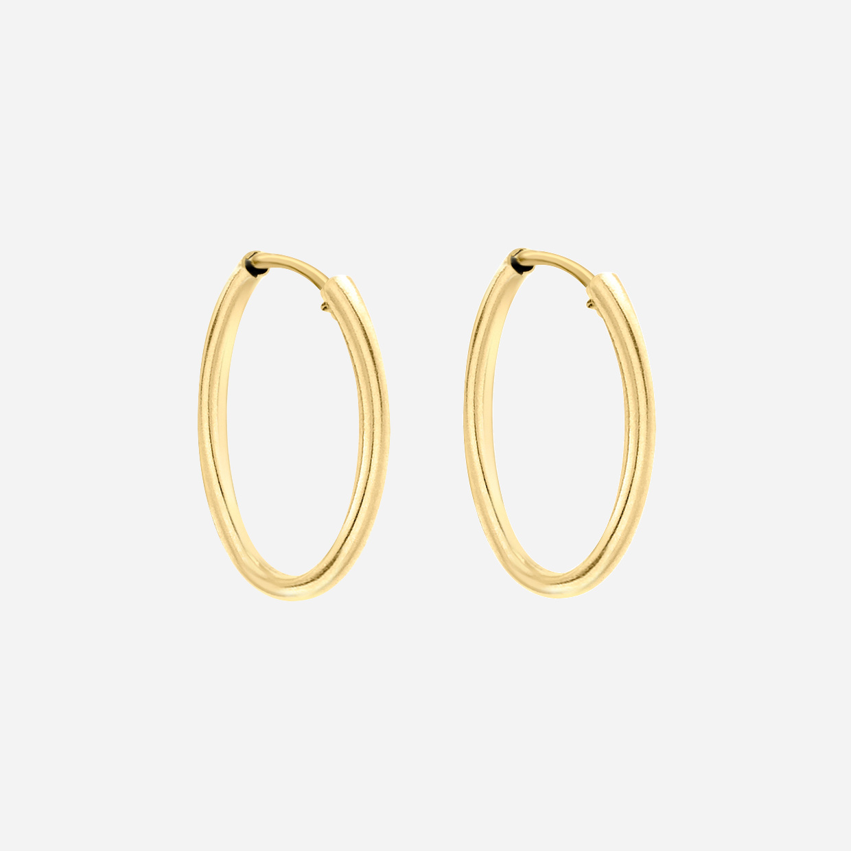 Örhängen 9k guld - rörformade hoops 18 mm
