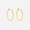 Örhängen 9k guld - rörformade hoops 18 mm