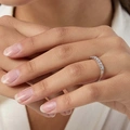 Alliansring Katrin - 18k vitguld, labbodlade diamanter, 0,5 ct