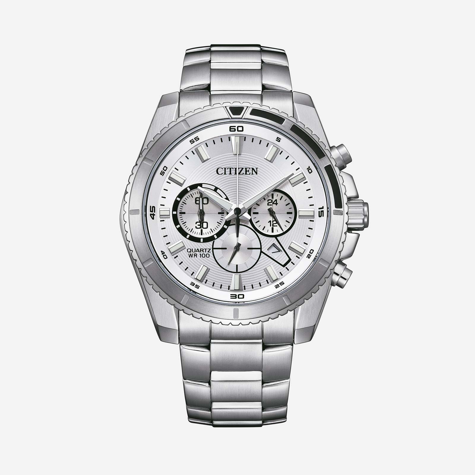 Citizen AQ kronograf herr, stål - AN8200-50A