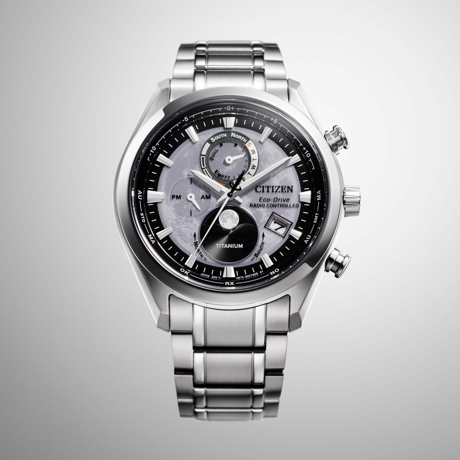 Citizen Tsukiyomi Radio Controlled Moonphase, grå - BY1010-81H