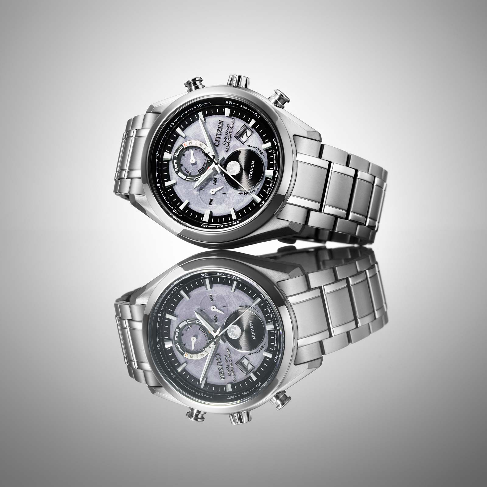 Citizen Tsukiyomi Radio Controlled Moonphase, grå - BY1010-81H