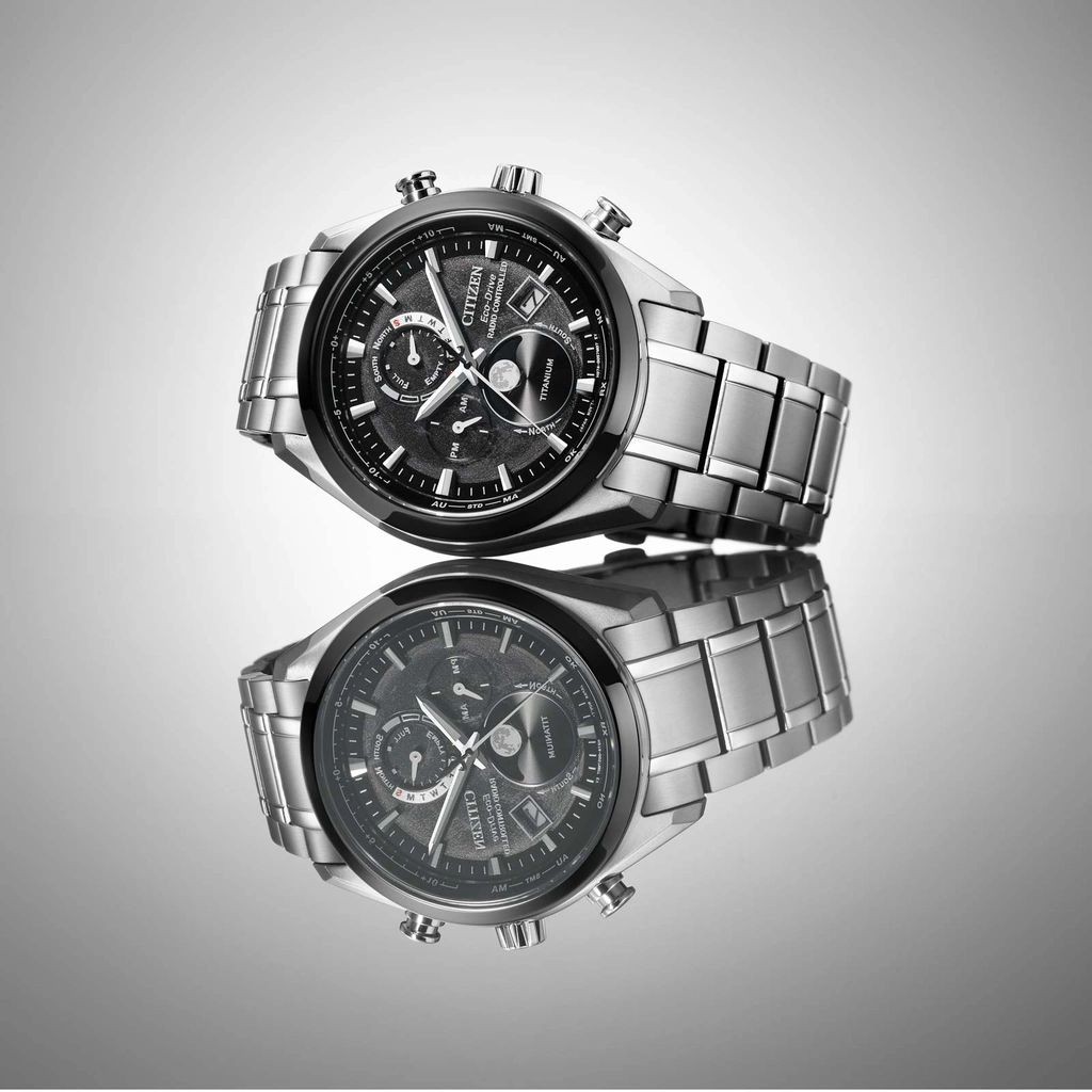 Citizen Tsukiyomi Radio Controlled Moonphase, svart - BY1018-80E