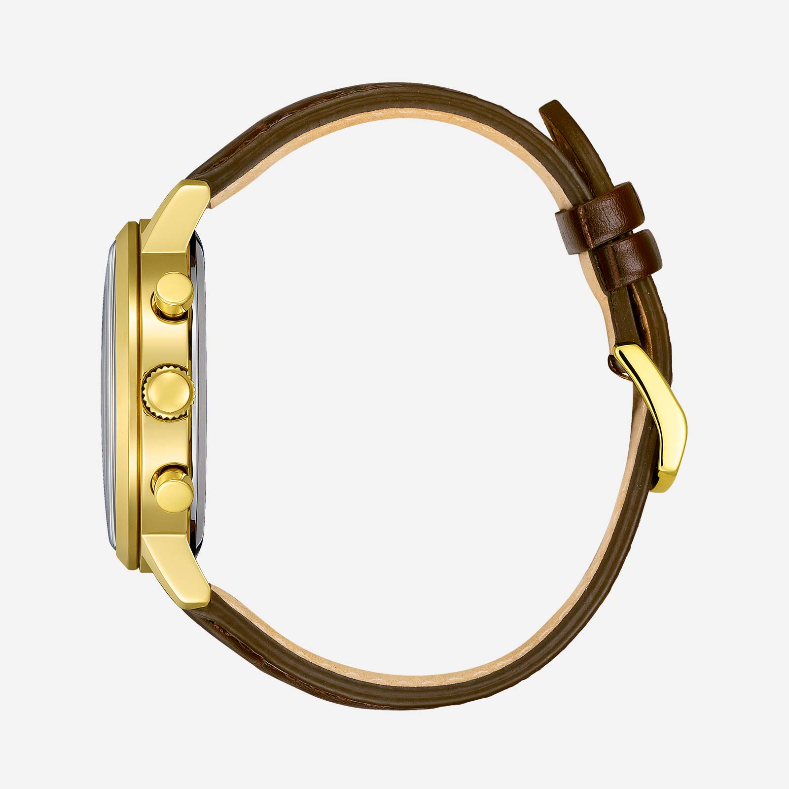 Citizen Kronograf Eco-Drive herr, guld/vit - CA7062-15A