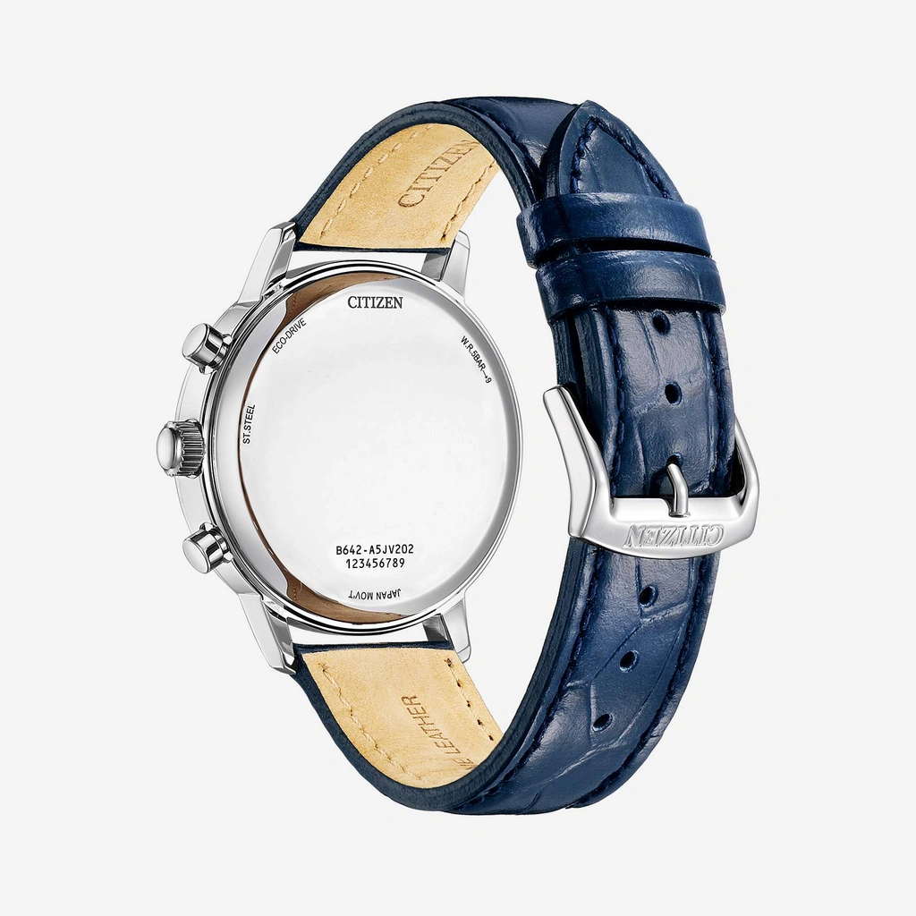 Citizen Kronograf Eco-Drive herr, silver/blå - CA7069-16A