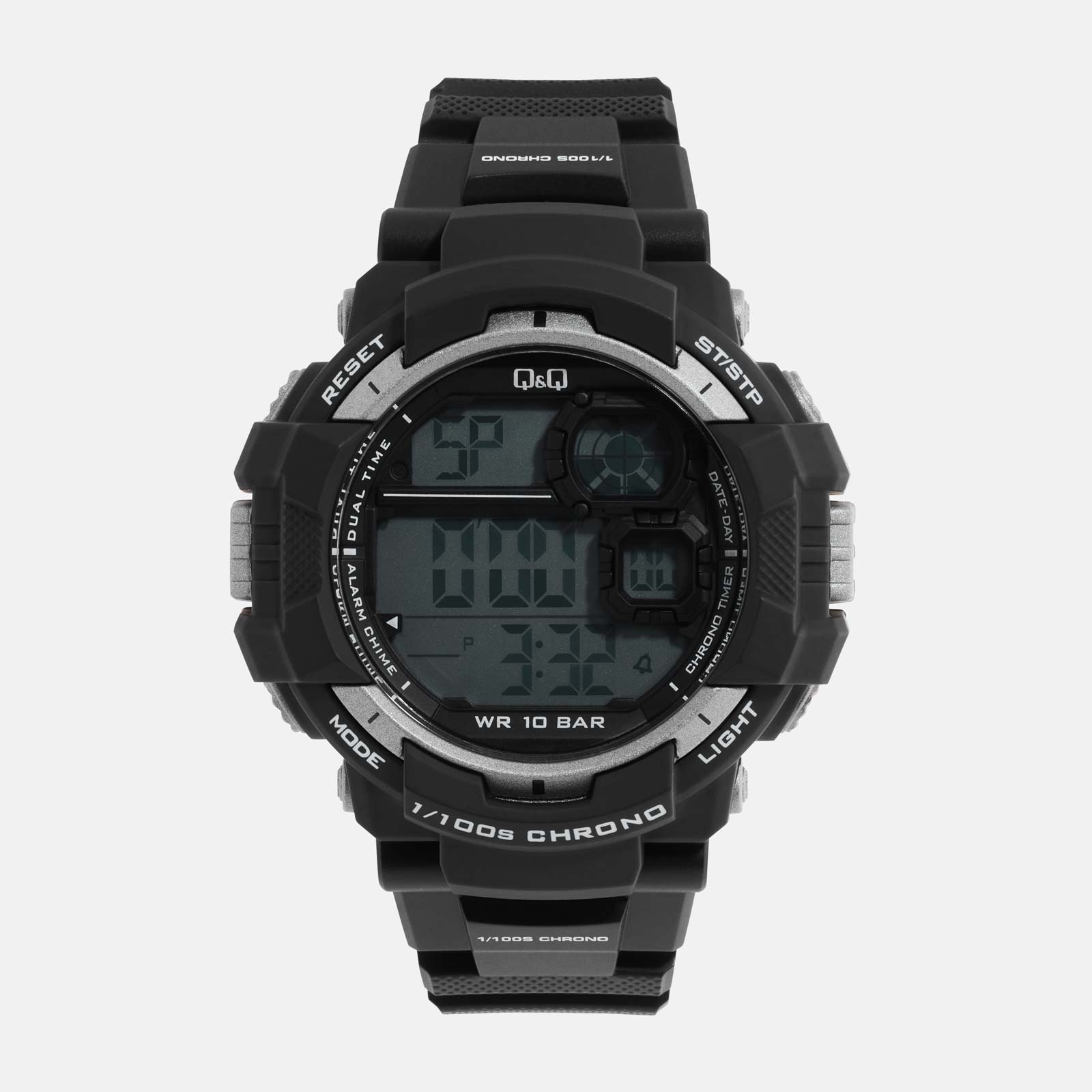 Q&Q herrklocka - digital, grå/svart 54 mm