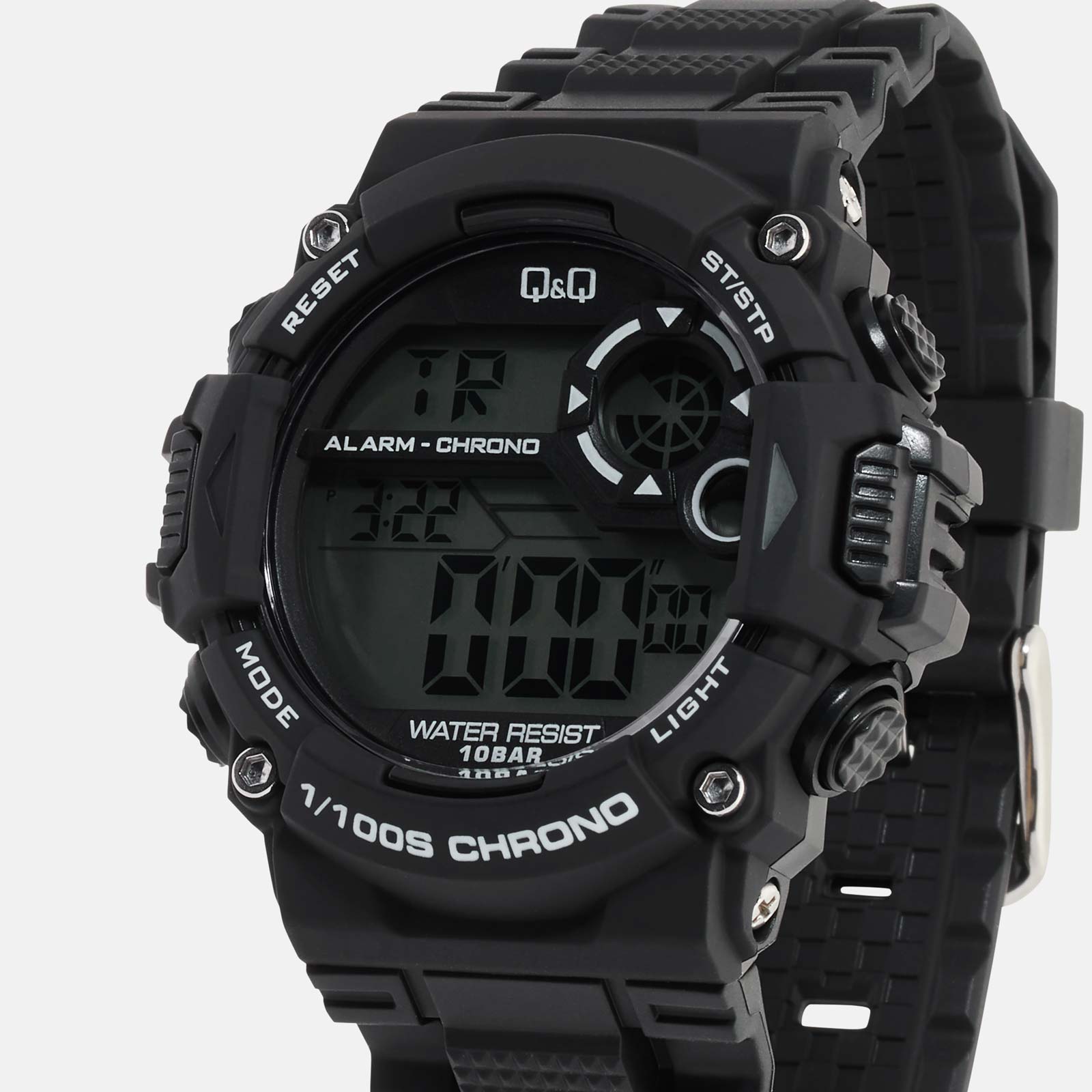 Q&Q herrklocka - digital, svart 48 mm