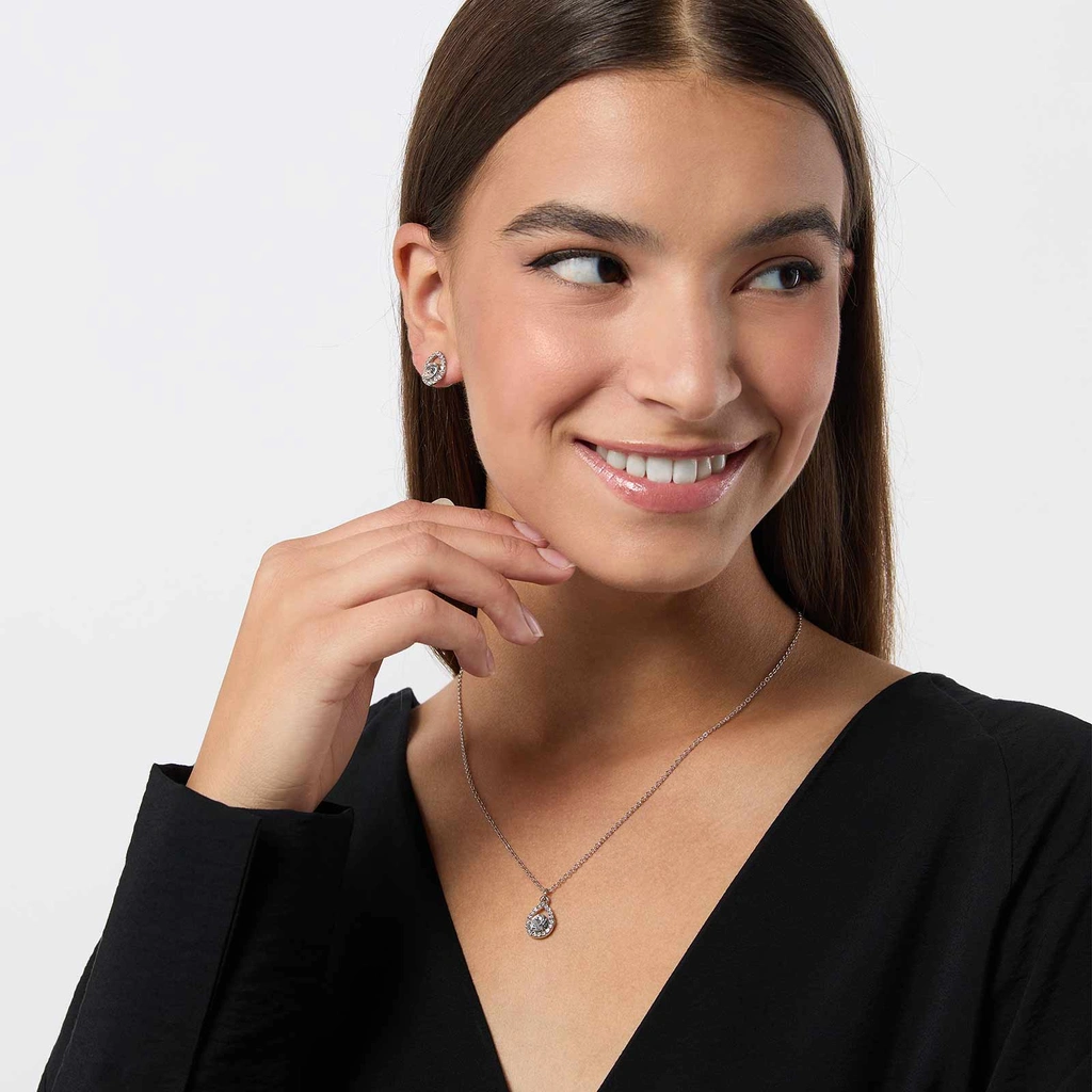 Silverfärgat smyckeset - droppar