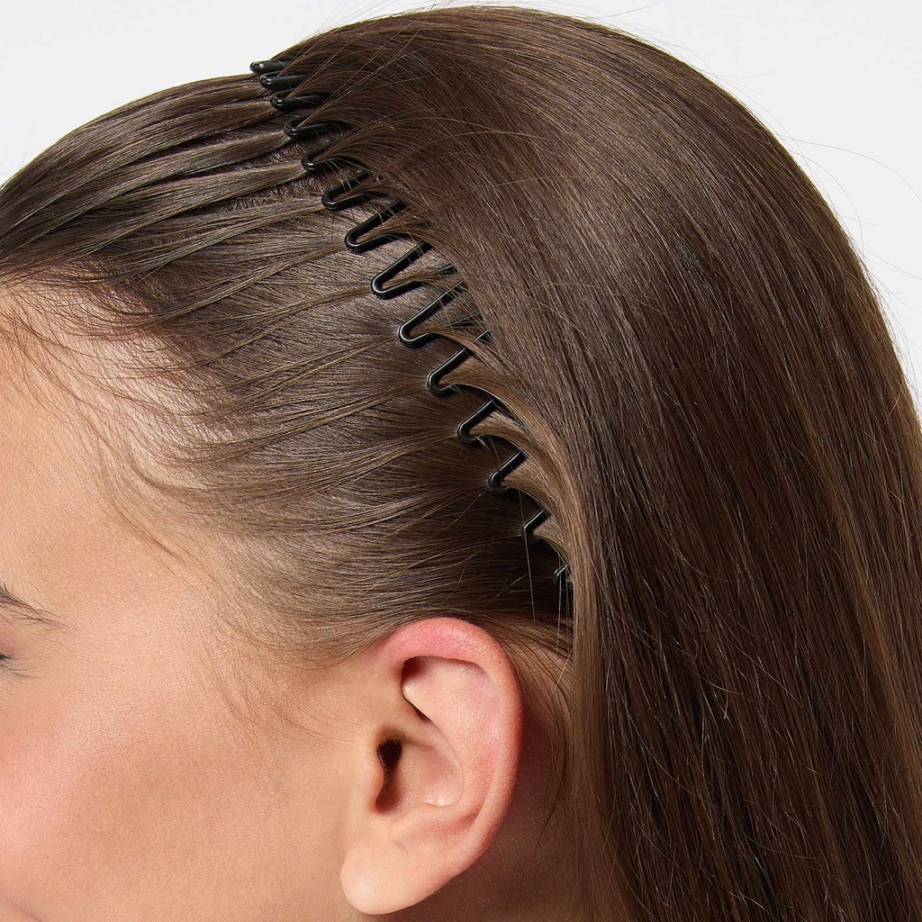 Svart flexhårband i plast