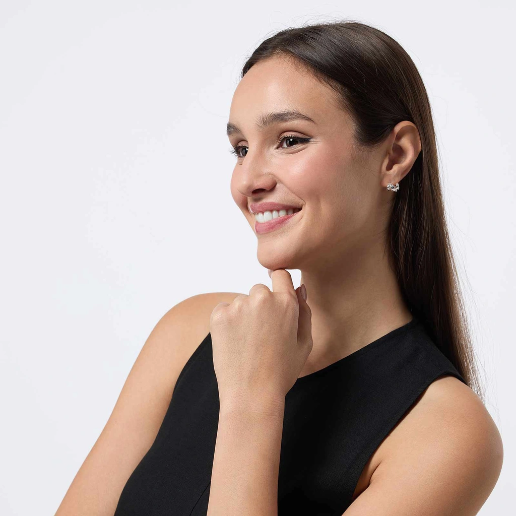 Örhängen i äkta silver - tre bågar