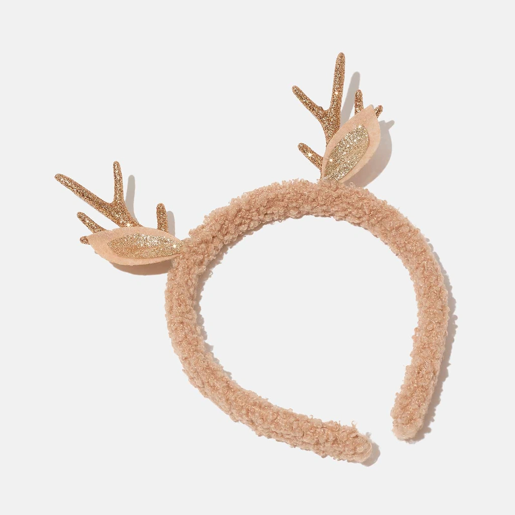 Beige diadem - renhorn & öron