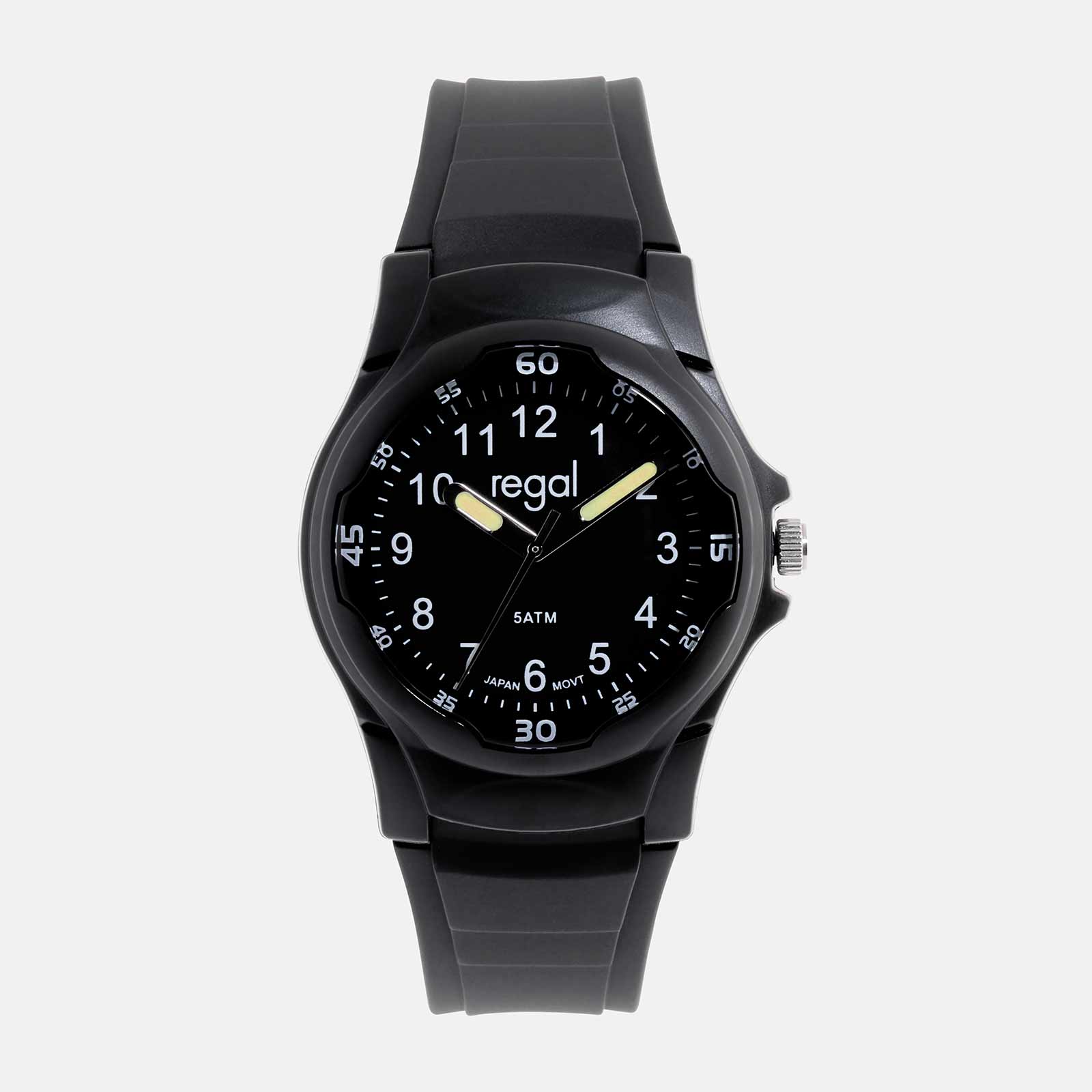 Regal Kids barnklocka - svart plast, 35 mm