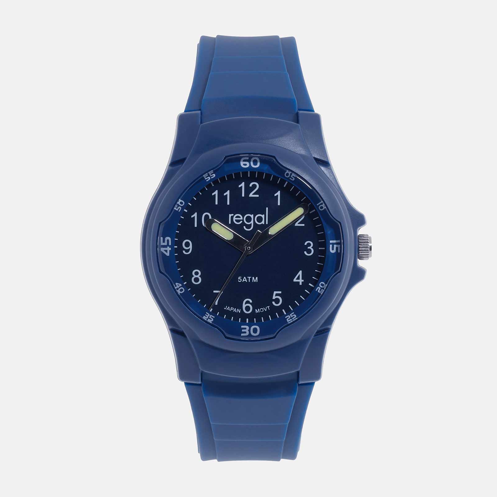 Regal Kids barnklocka - mörkblå plast, 35 mm