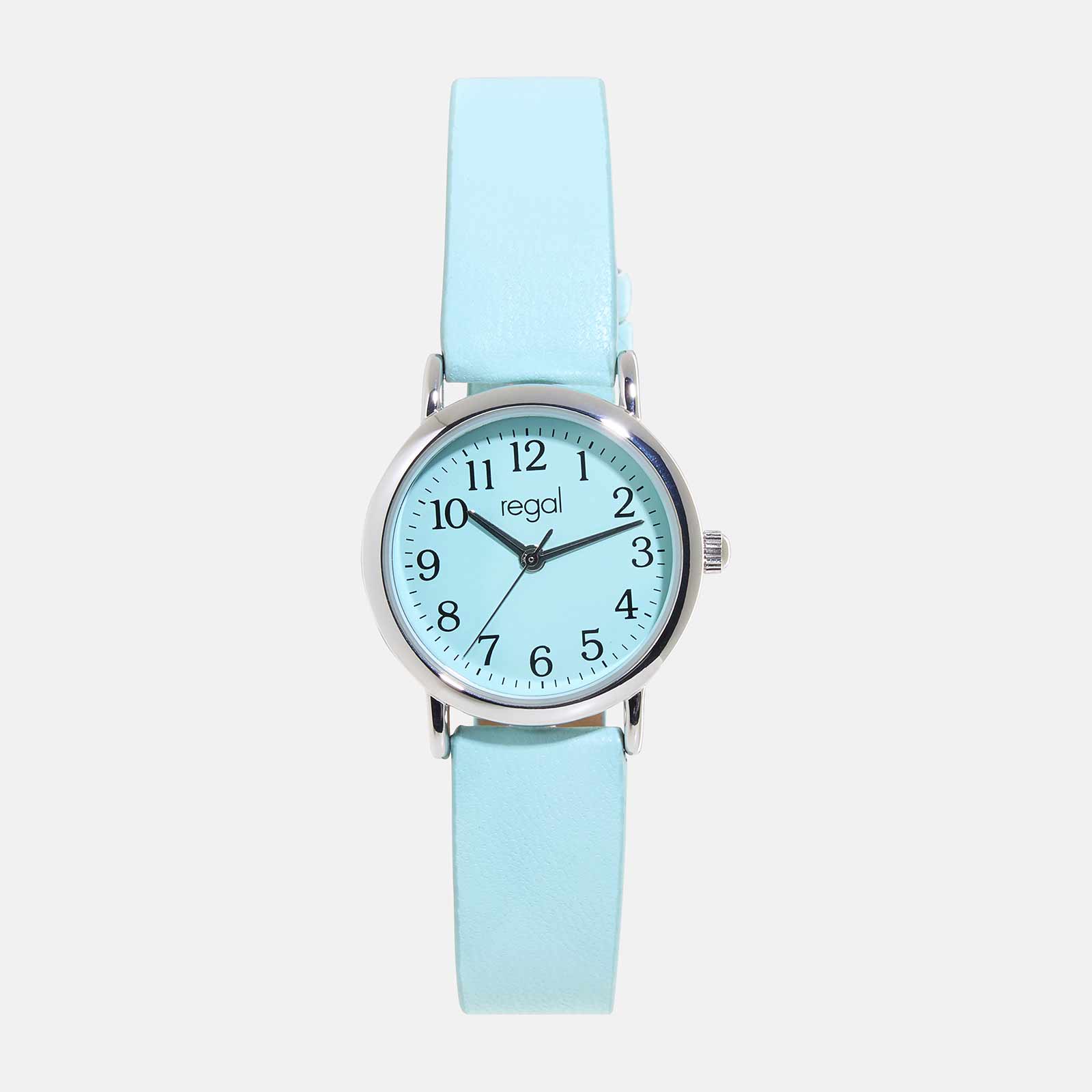 Regal barnklocka - silver/ljusblå, 28mm