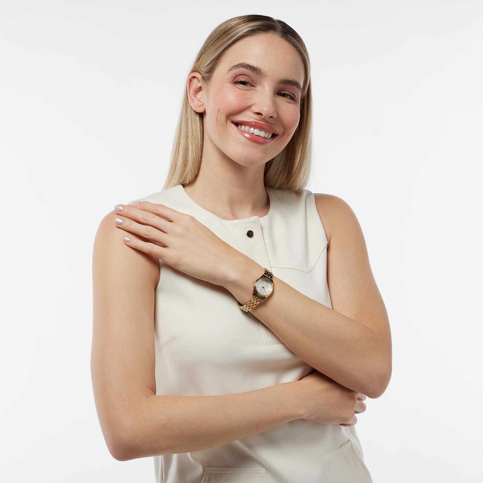 Regal damklocka - guld/vit, 28mm