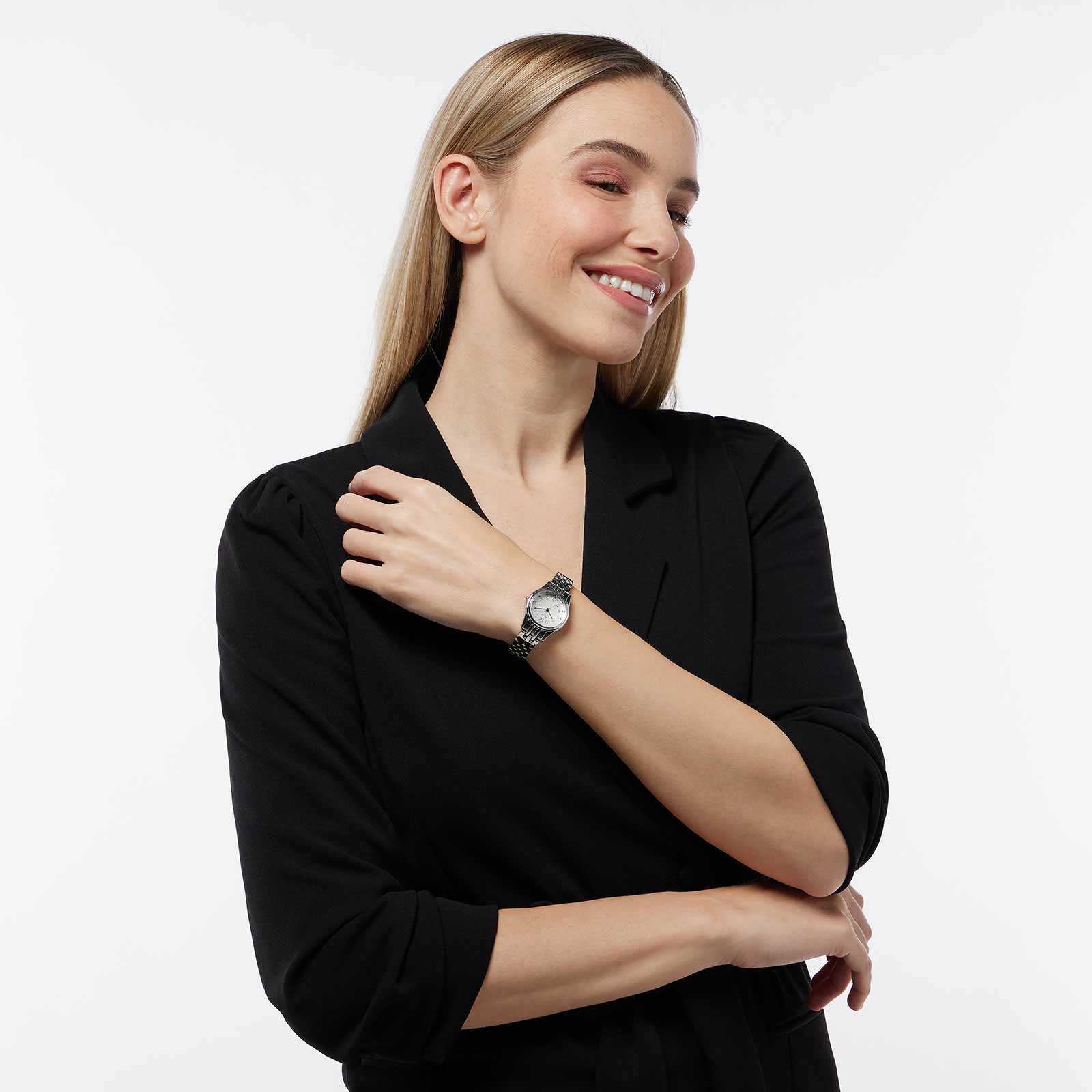 Regal damklocka - silver/vit, 28mm