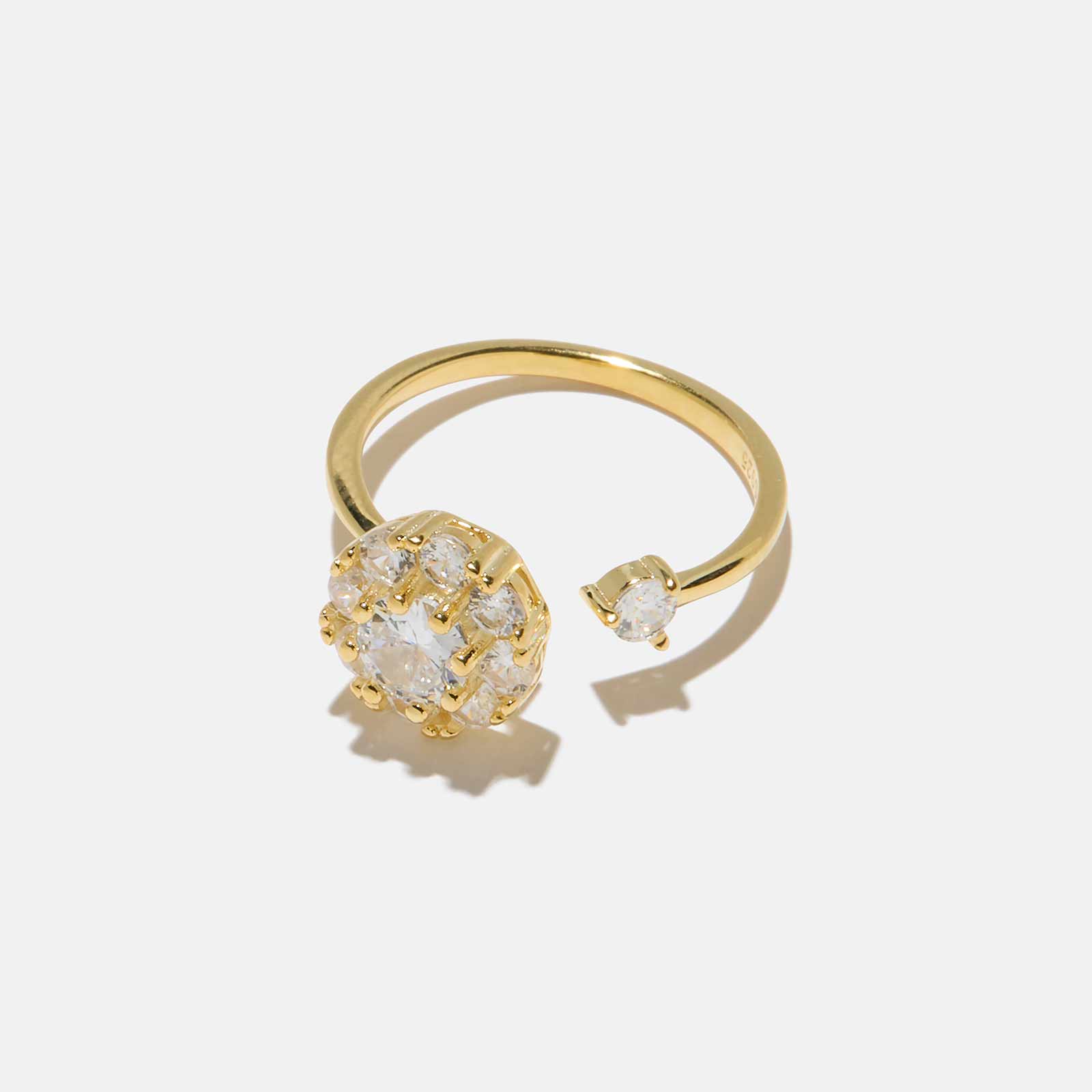 Guldpläterad stressring i äkta silver - One Size