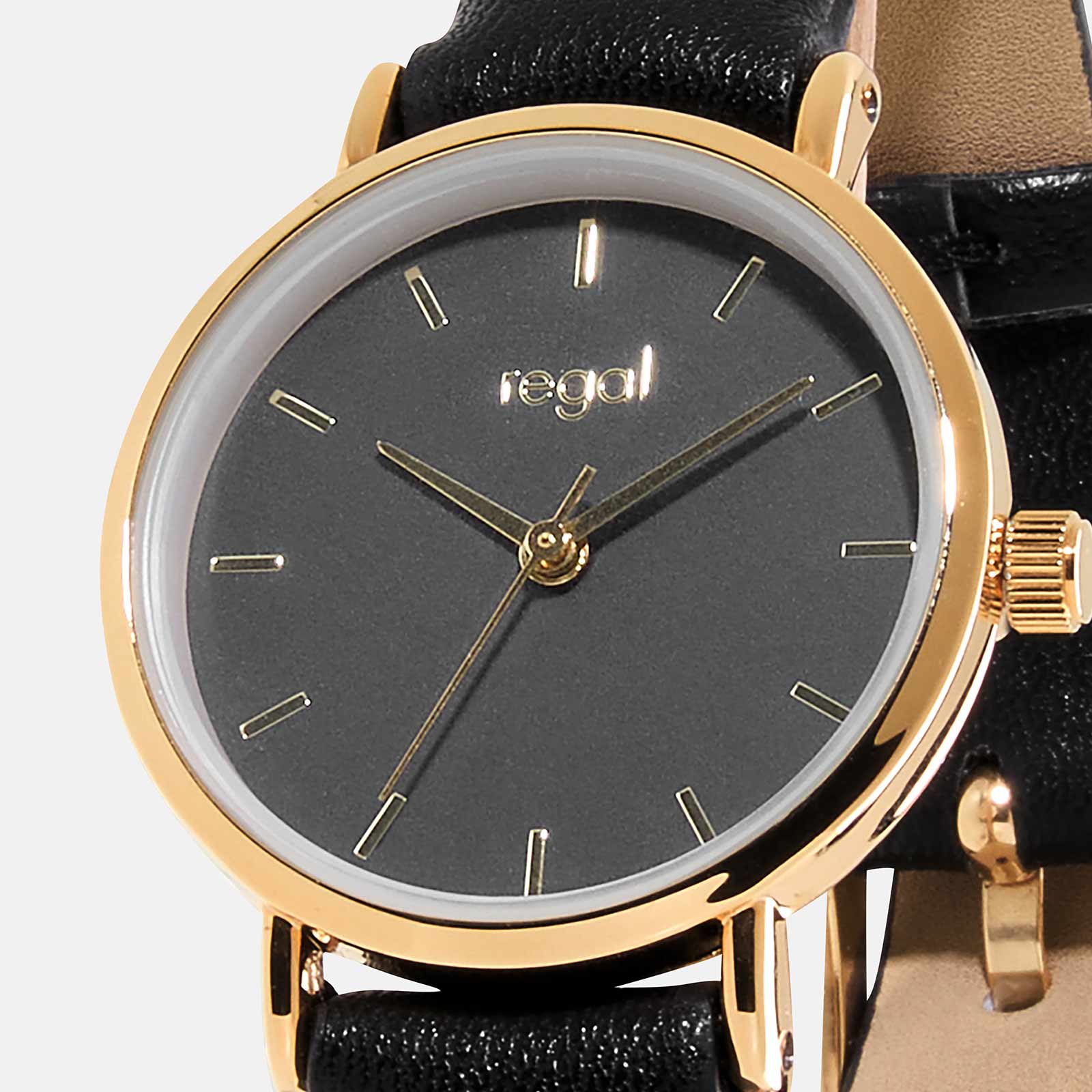 Regal damklocka - guld/svart, 27mm