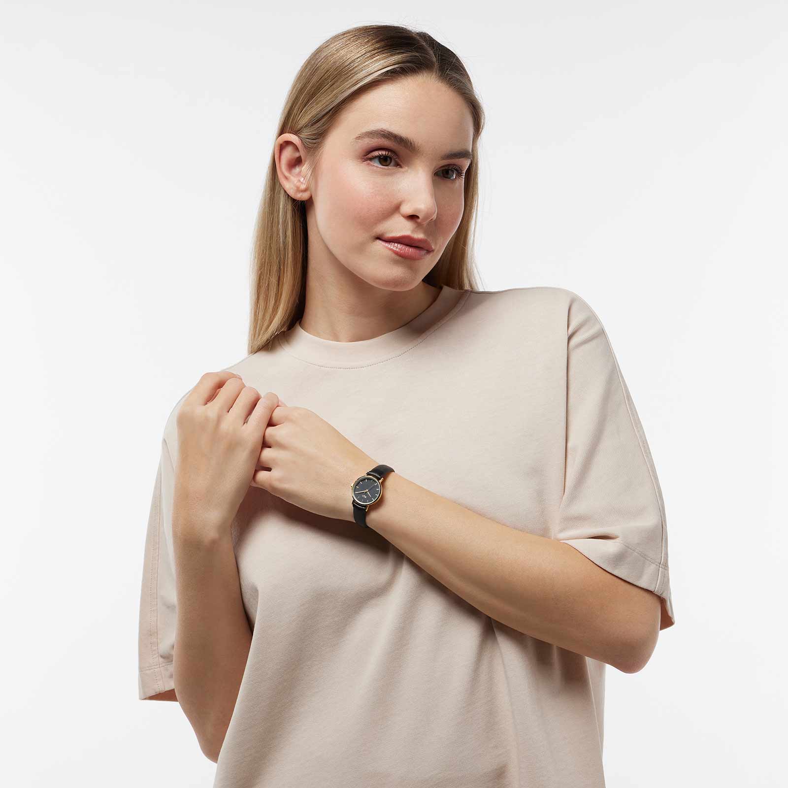 Regal damklocka - guld/svart, 27mm