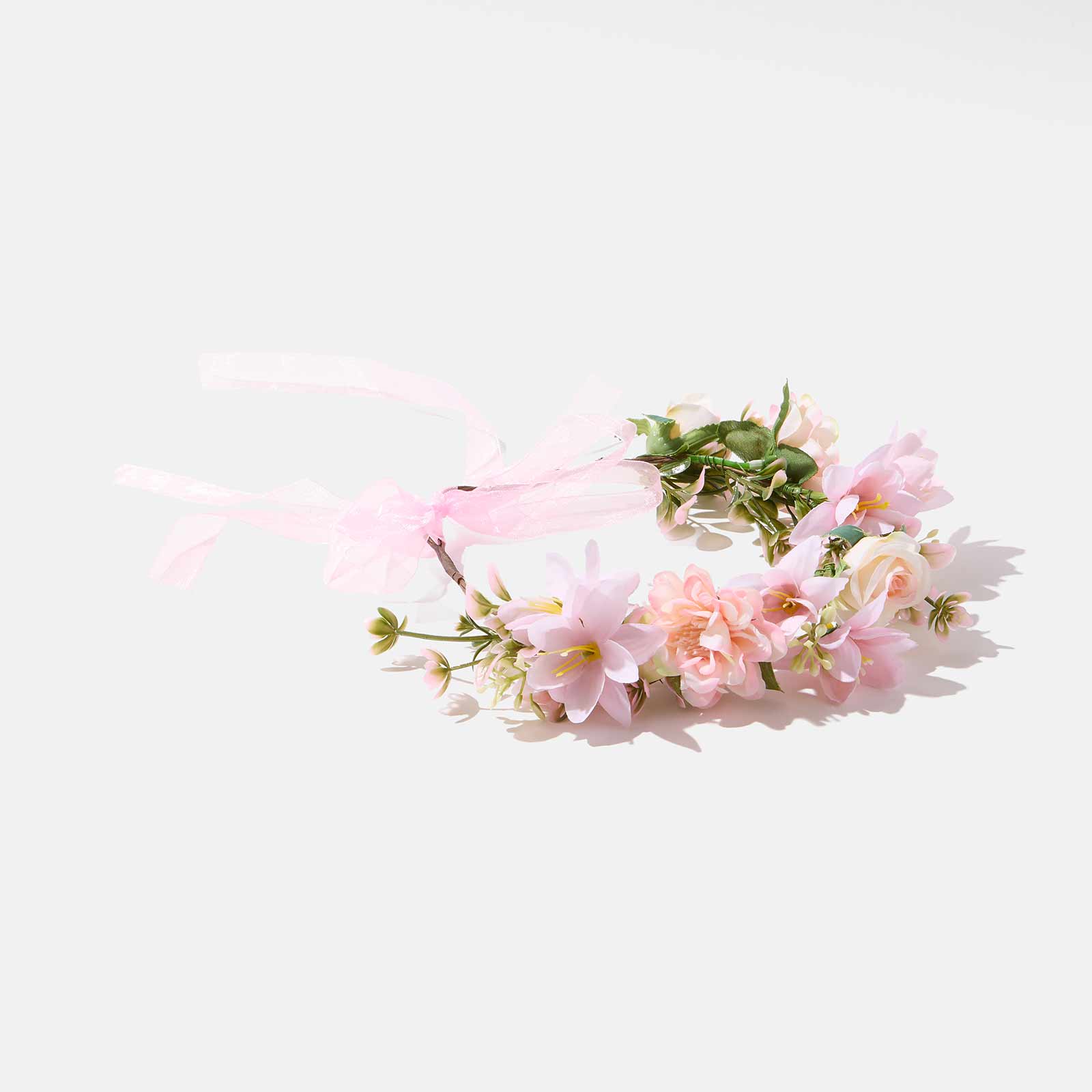 Hårkrans - blandade rosa blommor