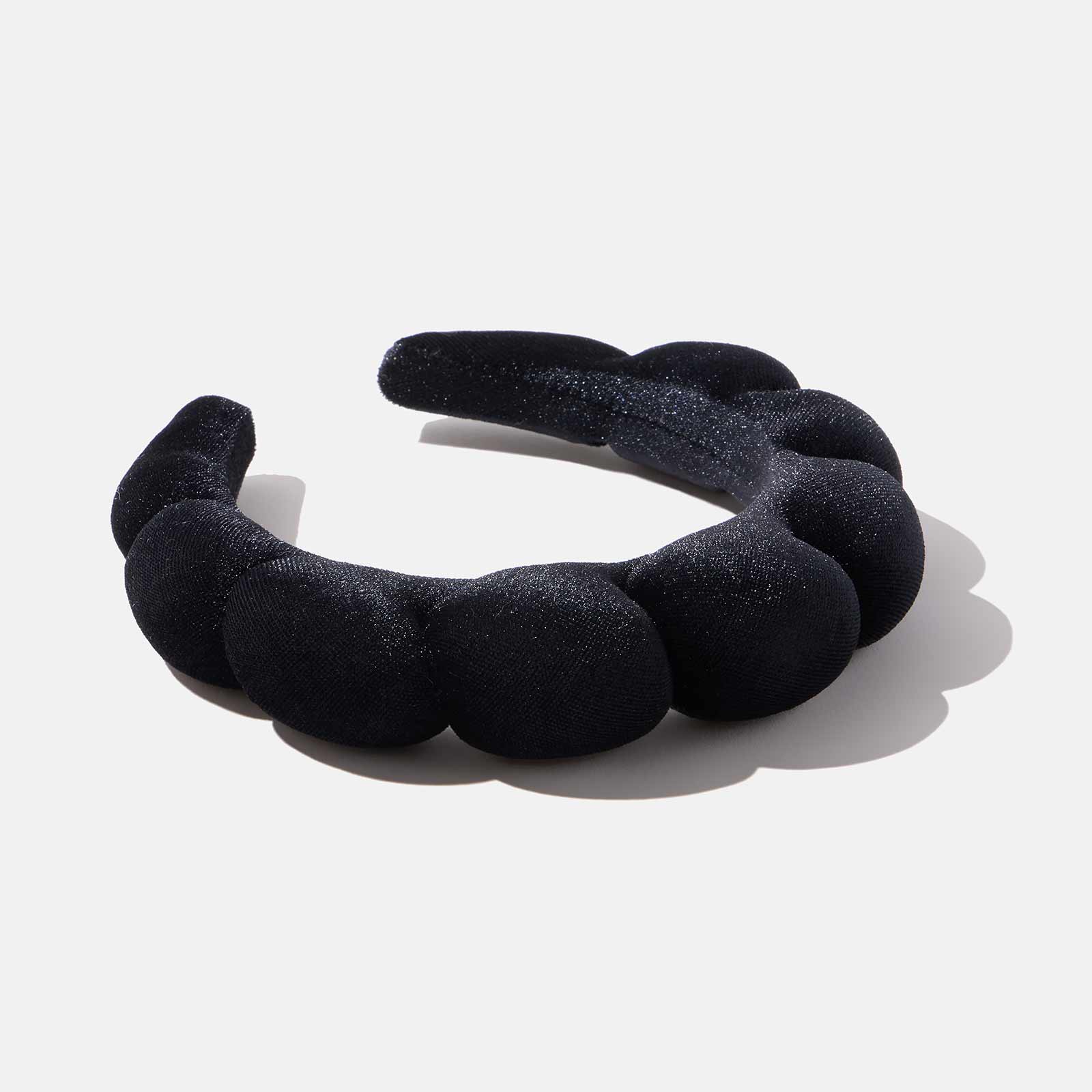 Svart diadem i tyg - bulligt