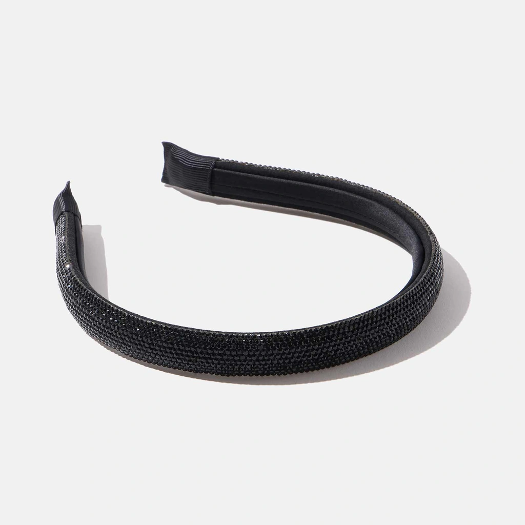 Svart diadem med glitter