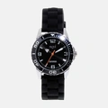 Regal barnklocka - svart/svart gummiband, 32mm