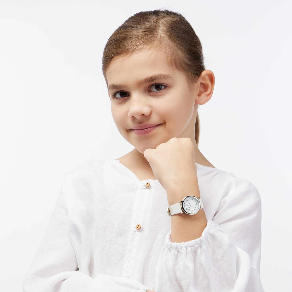 Regal barnklocka - silver/vit, 28mm