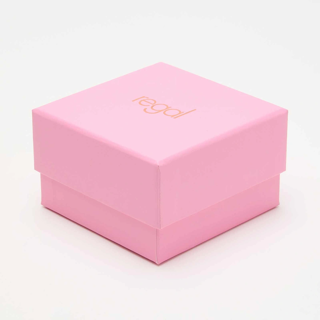 Regal klockset dam - metallband, guld/vit, 34mm