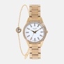 Regal klockset dam - metallband, guld/vit, 34mm