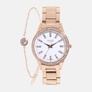 Regal klockset dam - metallband, rosegold/vit, 34mm