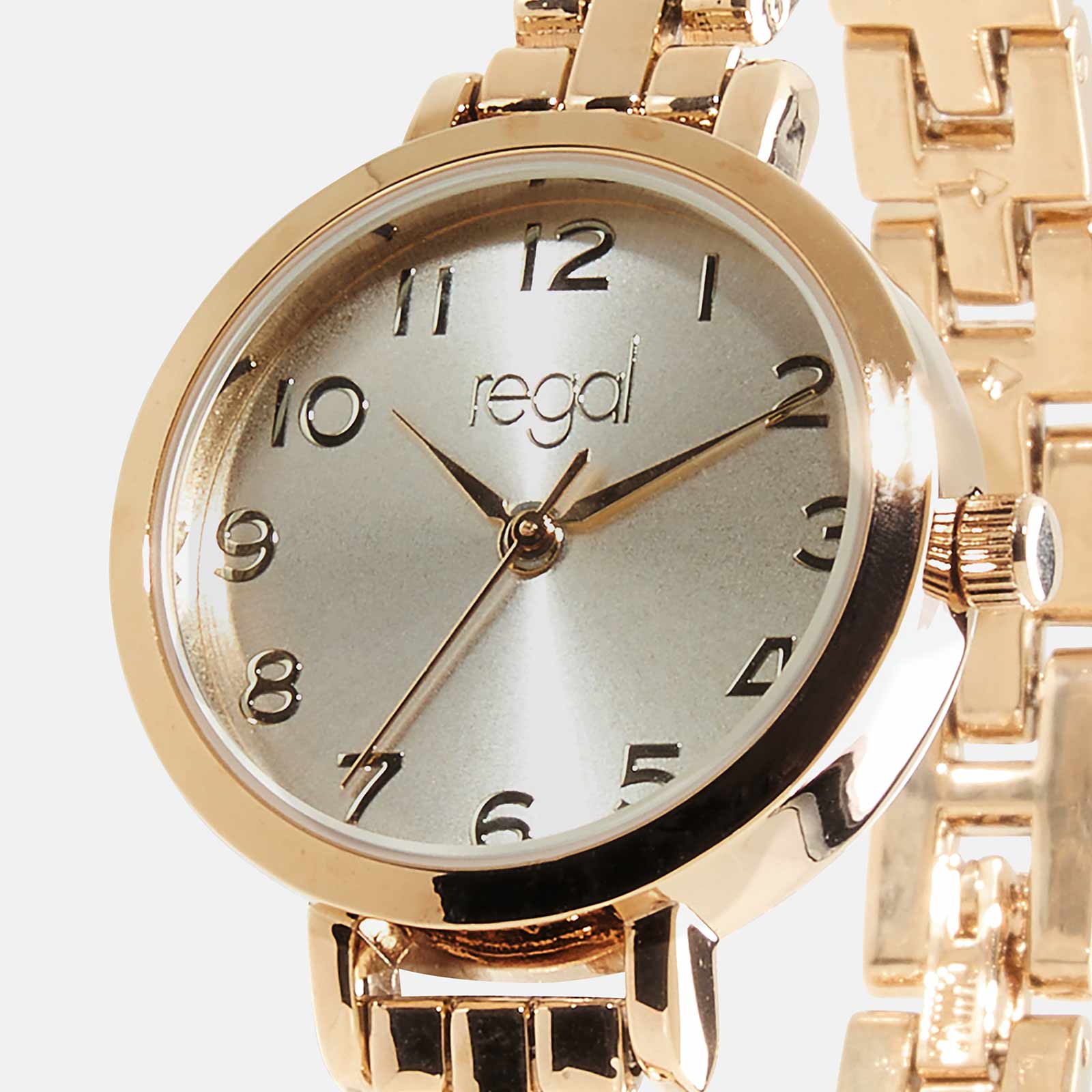 Regal damklocka - metallband, guld, 26 mm