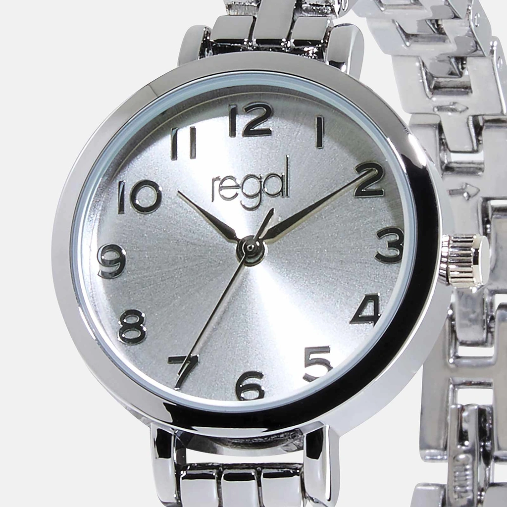Regal damklocka - metallband silver, 26 mm
