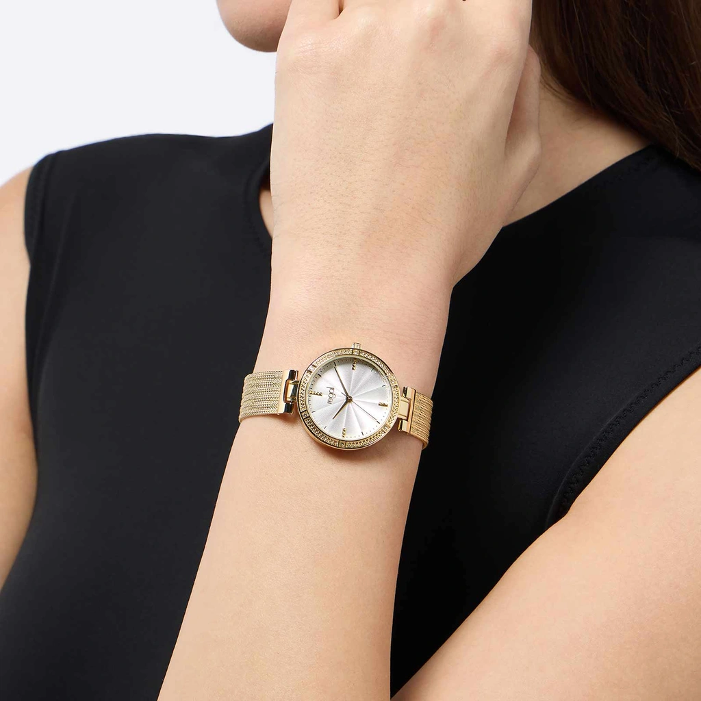Regal damklocka - metallband guld, 32 mm